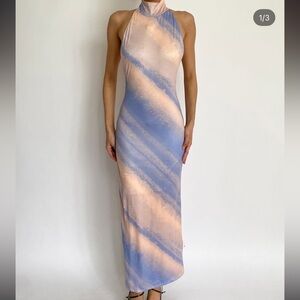 ASOS halter neck open back maxi dress